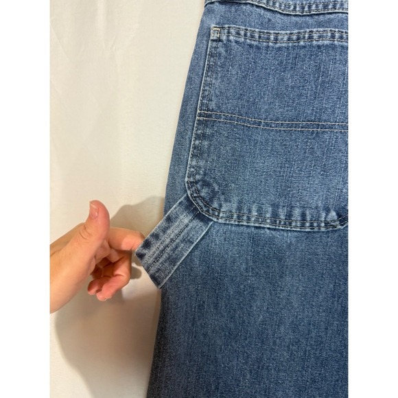 Wrangler Carpenter Jeans Mens Size 34x30 Denim Utility Work Pants Blue - Picture 3 of 12